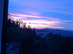 Pink Tuscan sunset