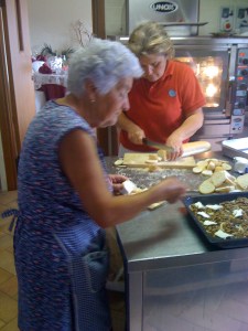 Preparing the crostini