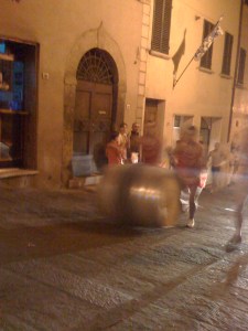 Nighttime barrel practice