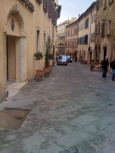 A quiet Saturday morning in Montepulciano
