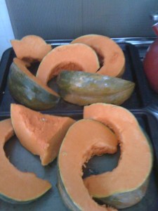 Step 1 roast pumpkin