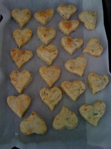 Gruyere & thyme crackers for the bread basket