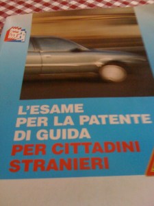My new best friend... my book to study for the Italian driver's license
