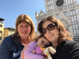 Michelle, Marisa and me at Santa Croce